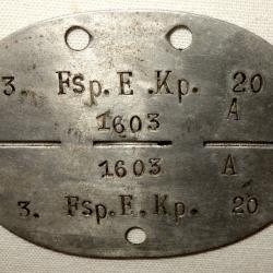 PLAQUE d'IDENTIFICATION de PARA ALLEMAND de la SECONDE GUERRE.  /8774