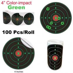 Rouleau  de 100 Cibles auto-adhésives - Cible réactive (4)