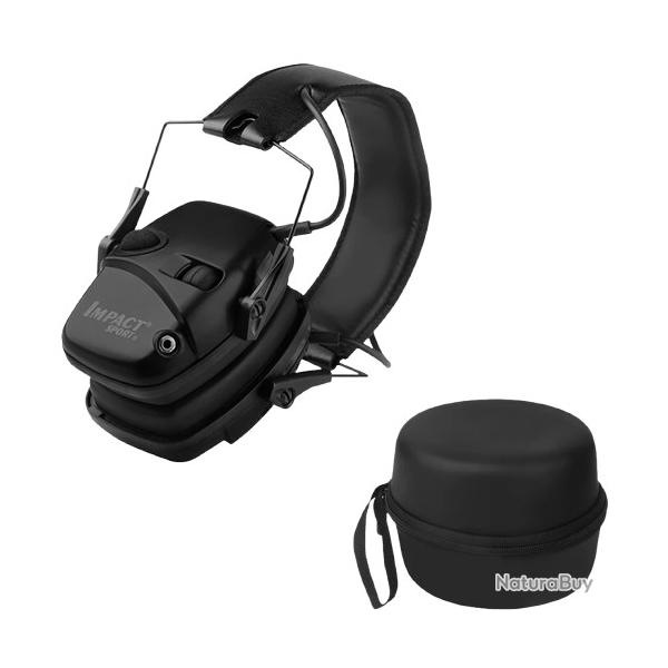 Casque de Tir Audio lectronique avec Amplification Sonore et Protection Audit Rduction Bruit Noir