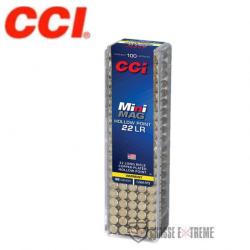 100 Munitions CCI Mini Mag 36Gr Cal 22 Lr Hollow Point Cuivrée