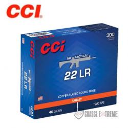 300 Munitions CCI Ar Tactical Cal 22 Lr 40Gr Round Nose Cuivrée