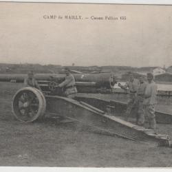 CPA GUERRE CAMP DE MAILLY CANON FILLION  155