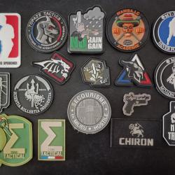 Lot écussons morale patch tactical tir tsv fun shoot 17 pièces