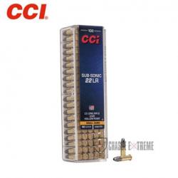 Boite de 100 Munitions CCI Subsonic Cal 22 Lr 40gr Hp