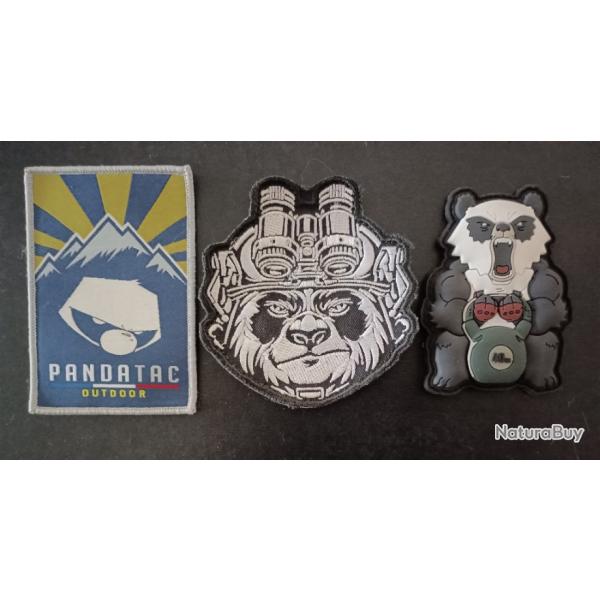 Lot cussons morale patch tactical panda 3 pices.