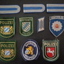 Lot écussons insignes police allemande RFA RFA