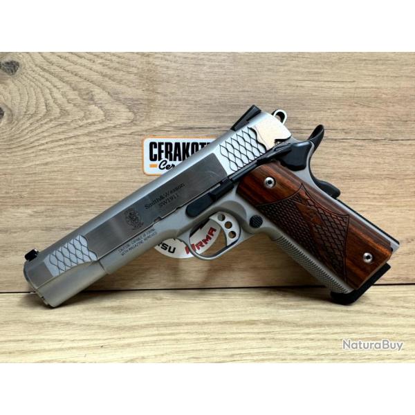 PISTOLET SMITH & WESSON 1911 E SERIES STAINLESS 45ACP OCCASION