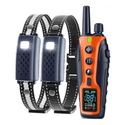 2 colliers de dressage électrique pour chien - LIVRAISON GRATUITE - Orange