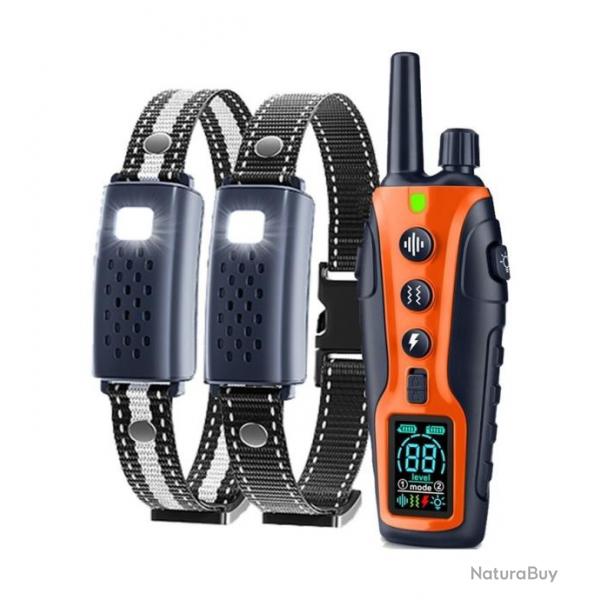 2 colliers de dressage lectrique pour chien - LIVRAISON GRATUITE - Orange