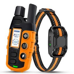 Collier de dressage pour chien avec télécommande - LIVRAISON GRATUITE - Orange