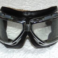 PAIRE DE LUNETTE CLIMAX 510 MOTOCYCLISTE CUIR MÉTAL TBEG