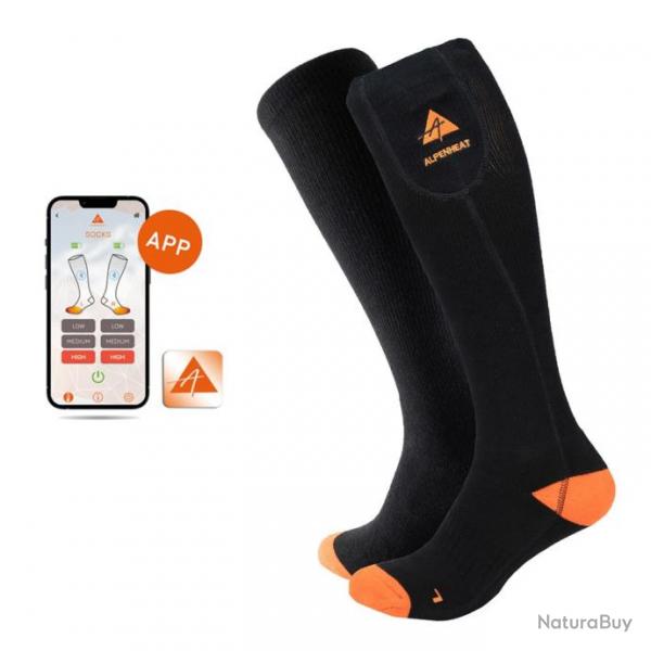 ALPENHEAT Chaussette Chauffantes FIRE SOCKS APP