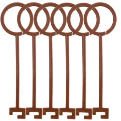 Lot de 10 crochets de suspension pour plateau d'argile - Marrons