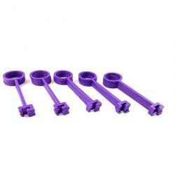 Lot de 10 crochets de suspension pour plateau d'argile - Violets