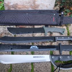 Lot de 4 Kukkri Machette Lame Acier 3Cr13 Manche ABS Etui Nylon Survie Alaska LOT POUR REVENDEURS 01