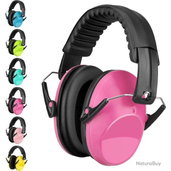 Casque anti-bruit Enfant 26dB Casque Antibruit Facilement Rglable Pliable Pour l'Autisme - Concert