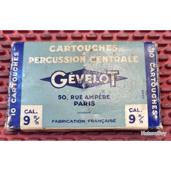 Boite de 9 cartouches 9mm percussion centrale