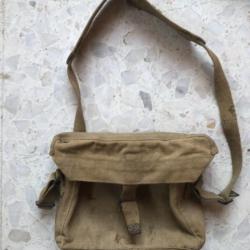 MILITARIA GB : MUSETTE toile daté 1944 Transmissions SATCHEL SIGNALS radio 2° WW