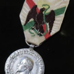 Belle médaille argent originale expédition du Mexique Napoléon III 1863/1863