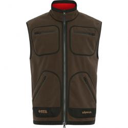 Gilet de chasse polaire Kamko Harkila XS Brown/Rouge