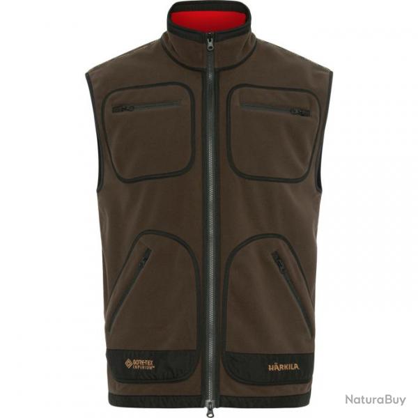 Gilet de chasse polaire Kamko Harkila XS Brown/Rouge