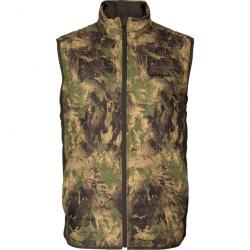 Gilet de chasse Deer Stalker camo reversible packable Harkila S Vert/Camo Foret Axis MSP