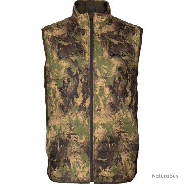 Gilet de chasse Deer Stalker camo reversible packable Harkila Vert Camo Foret Axis MSP