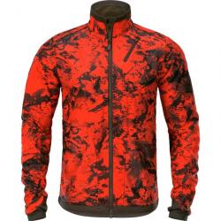 Veste de chasse polaire Wildboar Pro Reversible Harkila S Vert/Camo Wildboar Orange Axis MSP