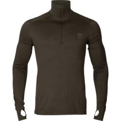 Sous pull Base All Season half zip t shirt col roulé Harkila Marron