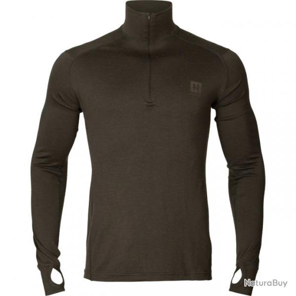 Sous pull Base All Season half zip t shirt col roul Harkila Marron