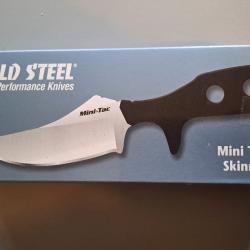 Cold Steel Mini Tac Skinner Neck Knife - Bead Blast Plain, Cold Steel 49HS Mini