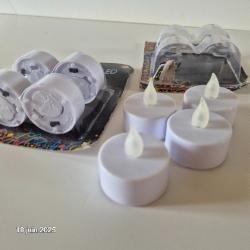 Lot de 8 bougies chauffe plat sans flamme, elle fonctionnent avec des piles à vérifier