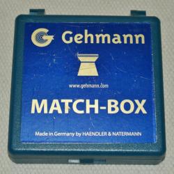 Boite de rangement Match-Box de GEHMANN plombs diabolo 4,5mm