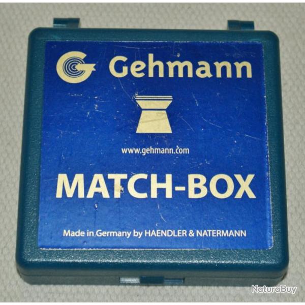 Boite de rangement Match-Box de GEHMANN plombs diabolo 4,5mm