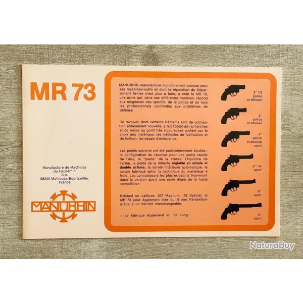 Notice Revolver Manurhin MR73