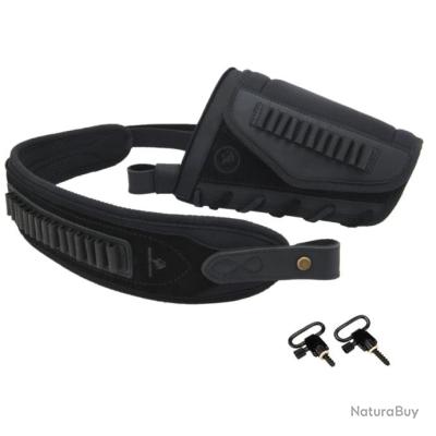 Porte-munitions en cuir Buttstock Coffee .357 .30-30 - Cartouchières de crosse (12645143