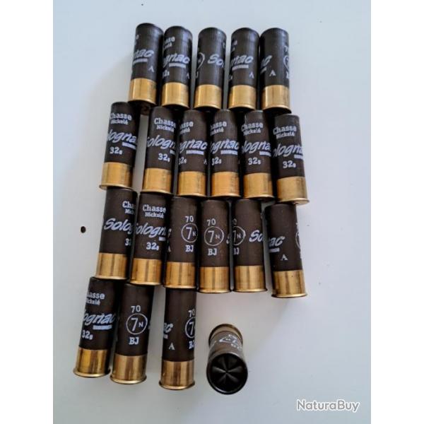 Lot de 21 cartouches de marque decathlon solognac 12/70 BJ 32g