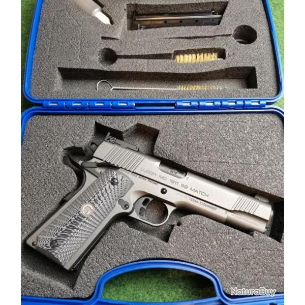 Pistolet GIRSAN LUGER MC 1911 S9 MATCH Crakote - Calibre 9x19 - Mallette ABS, 2 chargeurs (Occasion