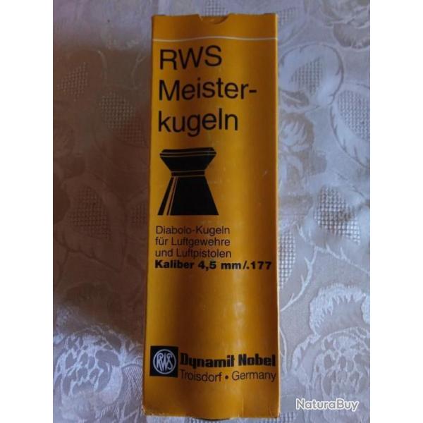 Plombs 4,5 mm RWS Meister-kugeln tui de 10 botes de 500