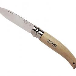 BEL1857 COUTEAU DE JARDIN OPINEL "LE POINTU" N°8VRI LAME INOX MANCHE 11CM HETRE NEUF