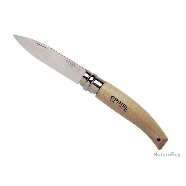 BEL1857 COUTEAU DE JARDIN OPINEL "LE POINTU" N8VRI LAME INOX MANCHE 11CM HETRE NEUF