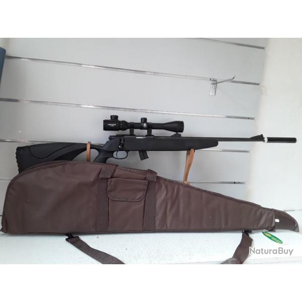 Carabine Black ops EM332 cal.22lr synthtique + lunette 4x32 + silencieux + fourreau