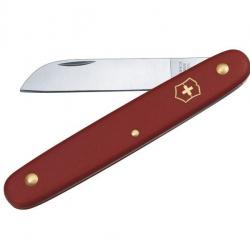 BEL1863 COUTEAU DE JARDIN VICTORINOX MANCHE 10CM ROUGE NEUF