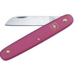 BEL1865 COUTEAU DE JARDIN VICTORINOX MANCHE 10CM ROSE SUR CARTE NEUF