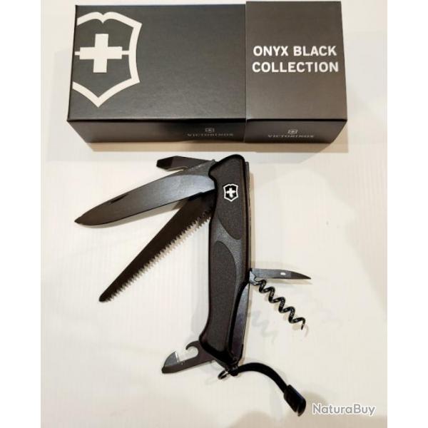 Couteau VICTORINOX RANGERGRIP 55 ONYX BLACK EDITION manche 13cm