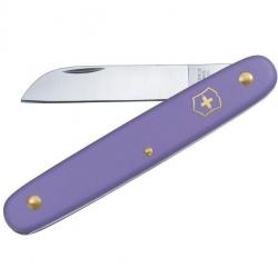 BEL1868 COUTEAU DE JARDIN VICTORINOX MANCHE 10CM MAUVE SUR CARTE NEUF