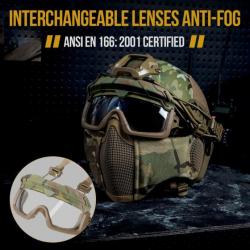 Casque de protection rapide pour airsoft CAMOUFLAGE - LIVRAISON GRATUITE !!