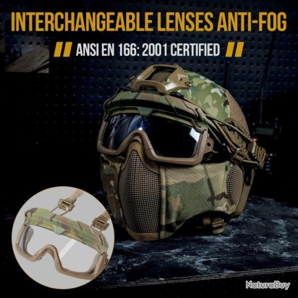 Casque de protection rapide pour airsoft CAMOUFLAGE - LIVRAISON GRATUITE !!