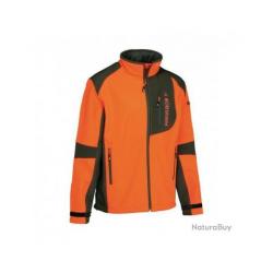 BLOUSON SOFTSHELL PERCUSSION ORANGE/KAKI