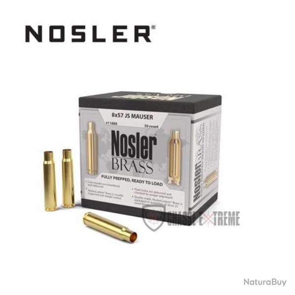 50 Douilles NOSLER Cal 8x57 Js Mauser